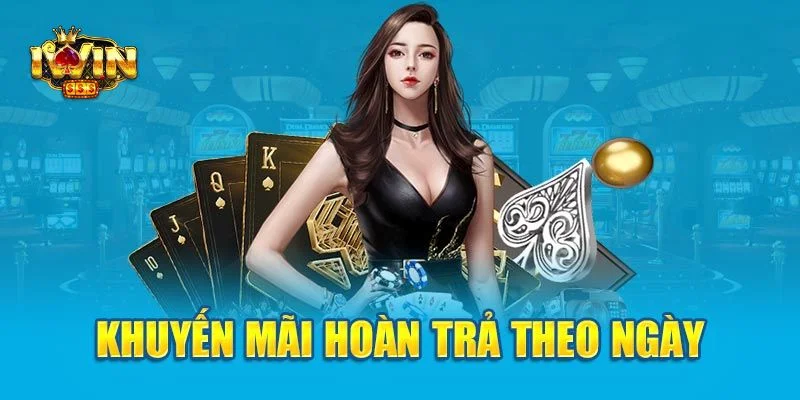 Hoàn Trả Thể Thao IWIN - Ưu Đãi Hoàn Tiền Cược Lên Đến 3% 2 Ưu đãi hoàn trả theo ngày với giá trị hấp dẫn.